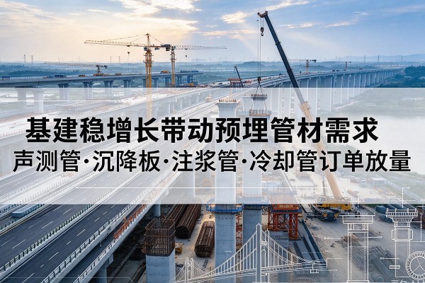 宕昌基建稳增长带动预埋监测管材需求，声测管、沉降板、注浆管订单持续放量